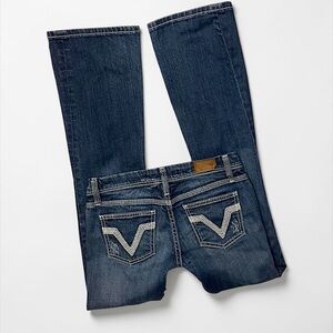 Y2K Vigoss Dark wash low rise flare jeans size 3